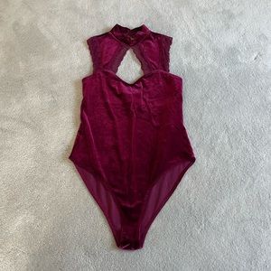 Velvet body suit